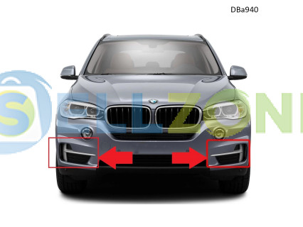 Ράβδοι ρύθμισης για γρίλιες αλογόνου για μπροστινό προφυλακτήρα BMW X5 F15 (2010–2018) – DBa940